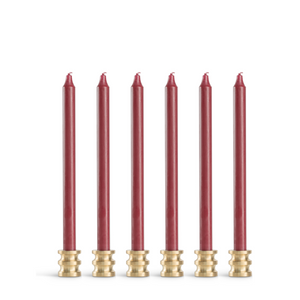 burgundy taper candles