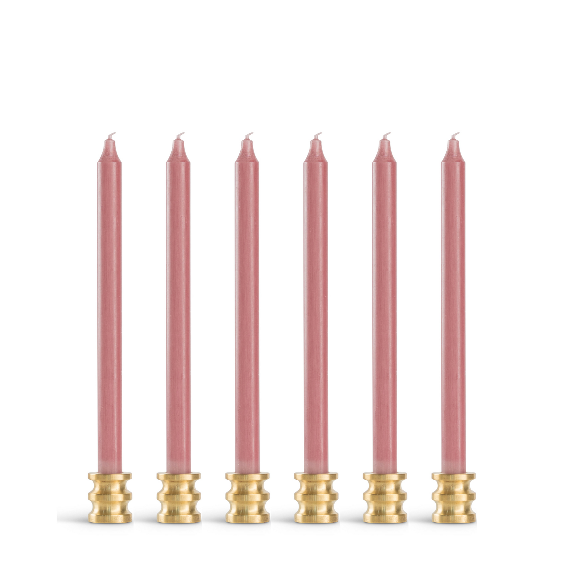 dusty rose taper candles