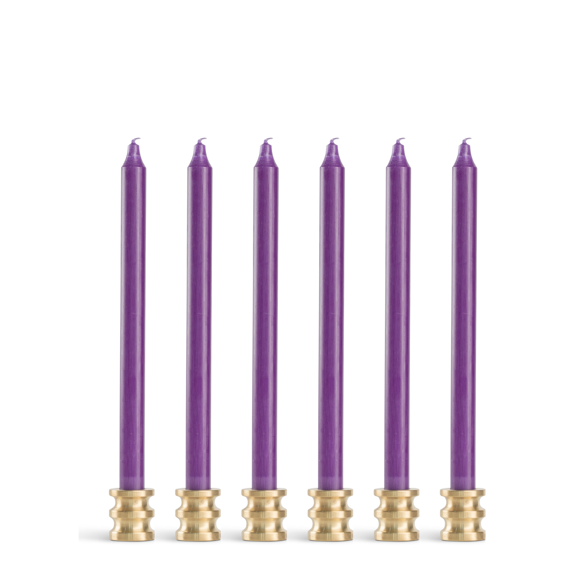 purple taper candles