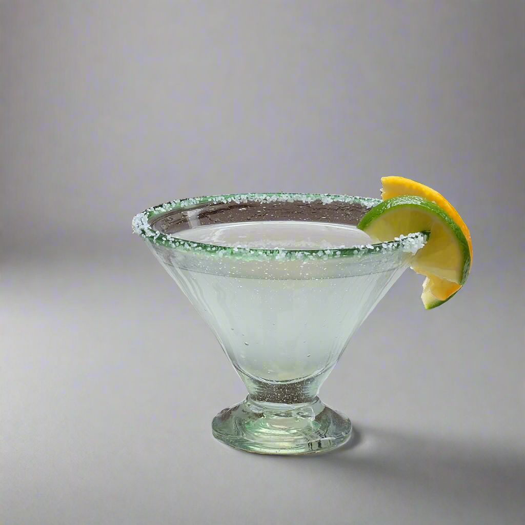 Green Rim Margarita Glass