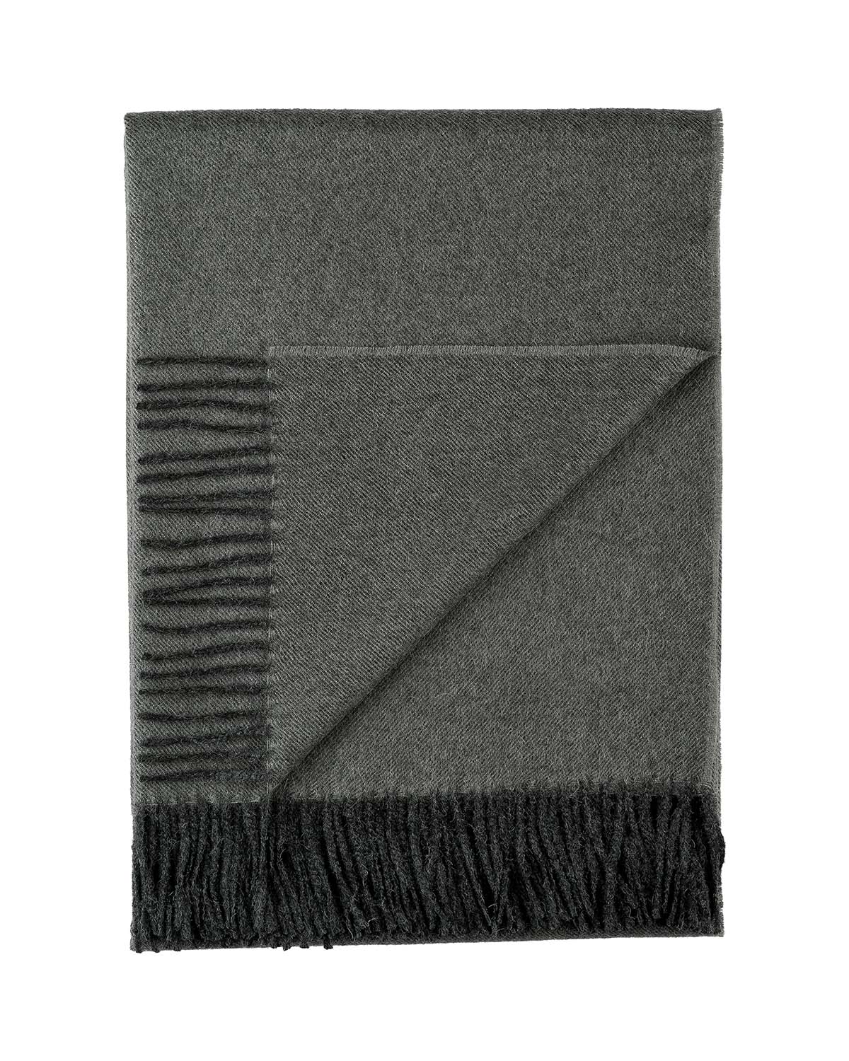 100% Baby Alpaca Throw - Carbon