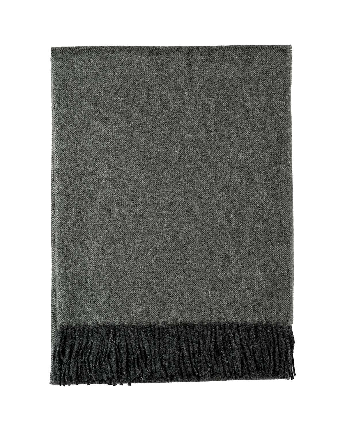 100% Baby Alpaca Throw - Carbon