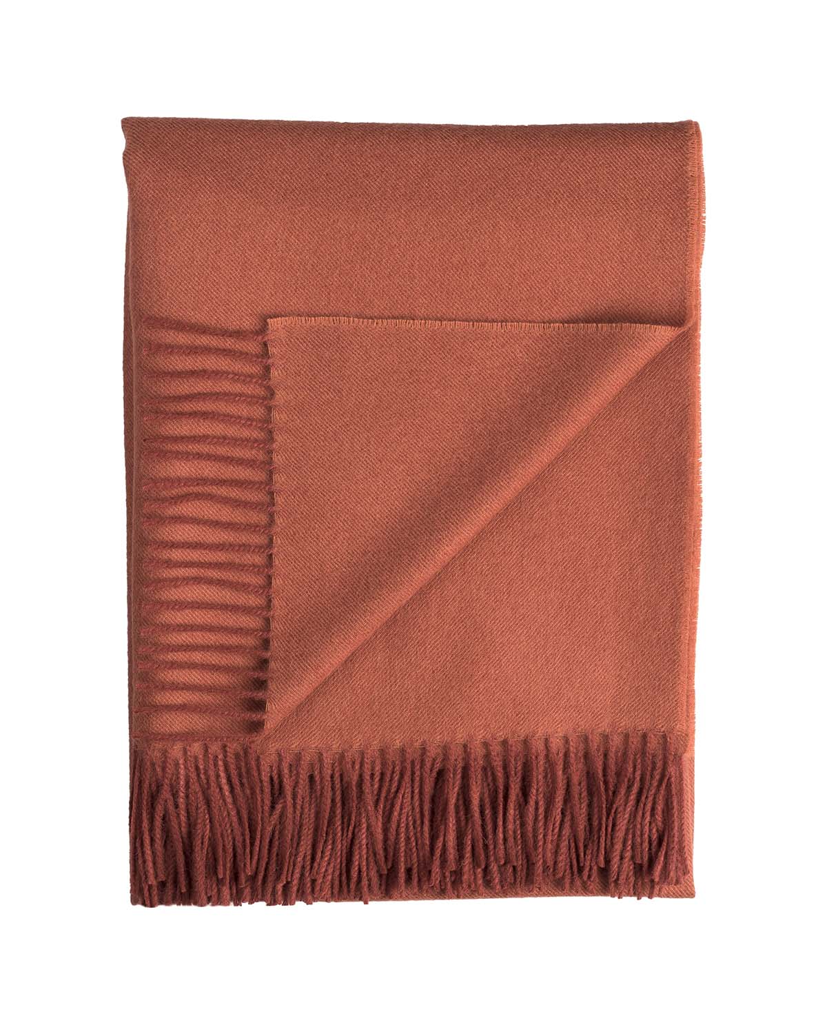 100% Baby Alpaca Throw - Crimson