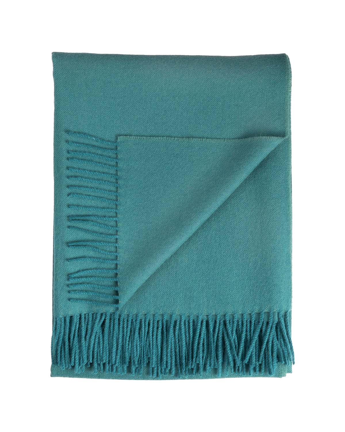 100% Baby Alpaca Throw - Jade