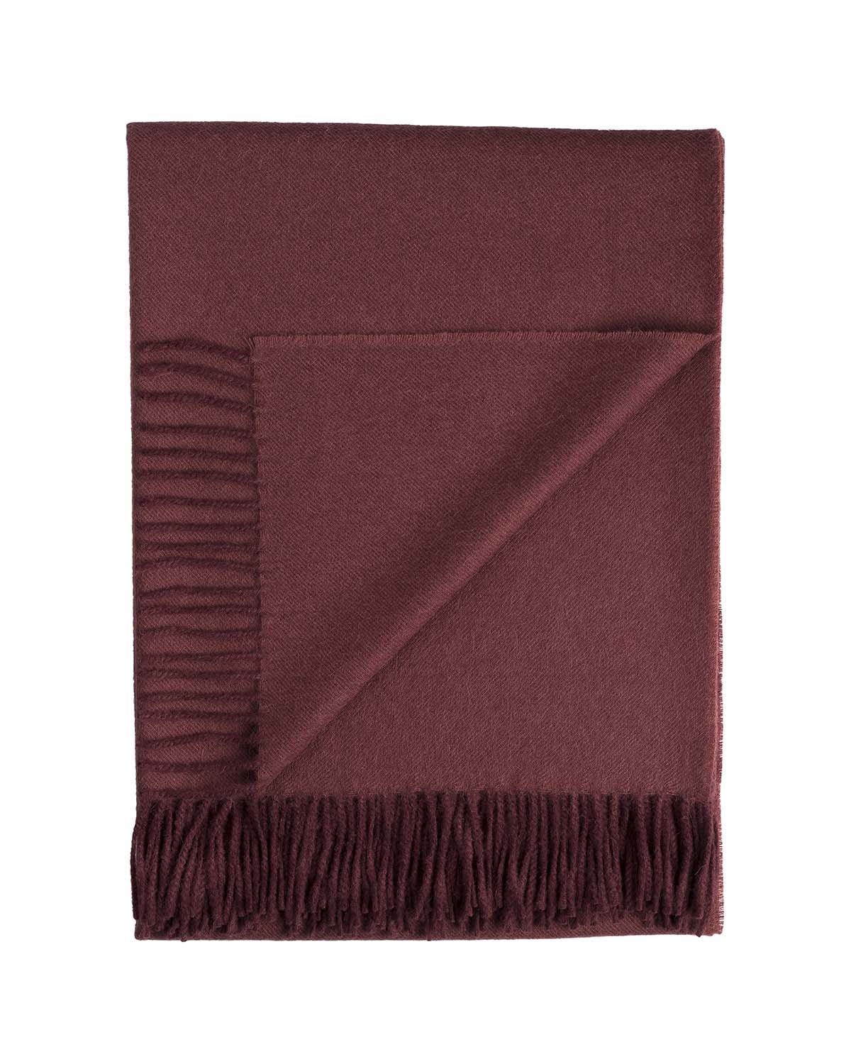 100% Baby Alpaca Throw - Malbec