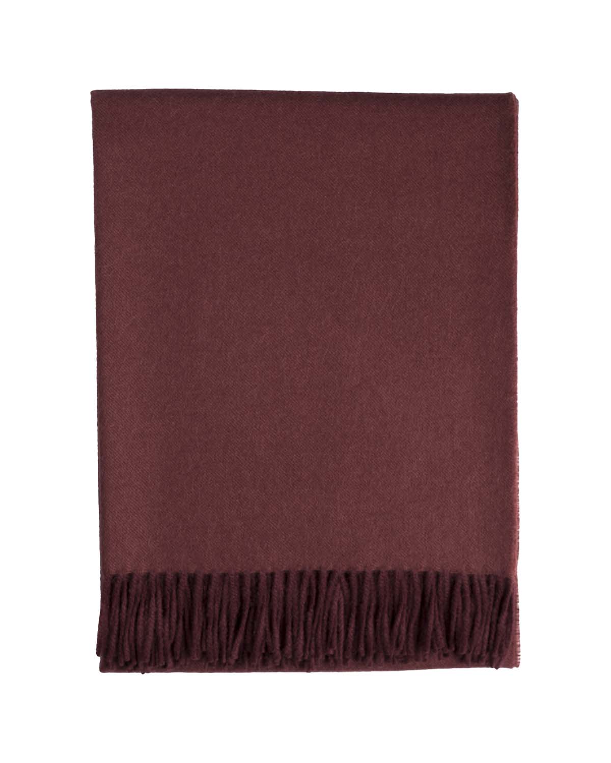 100% Baby Alpaca Throw - Malbec