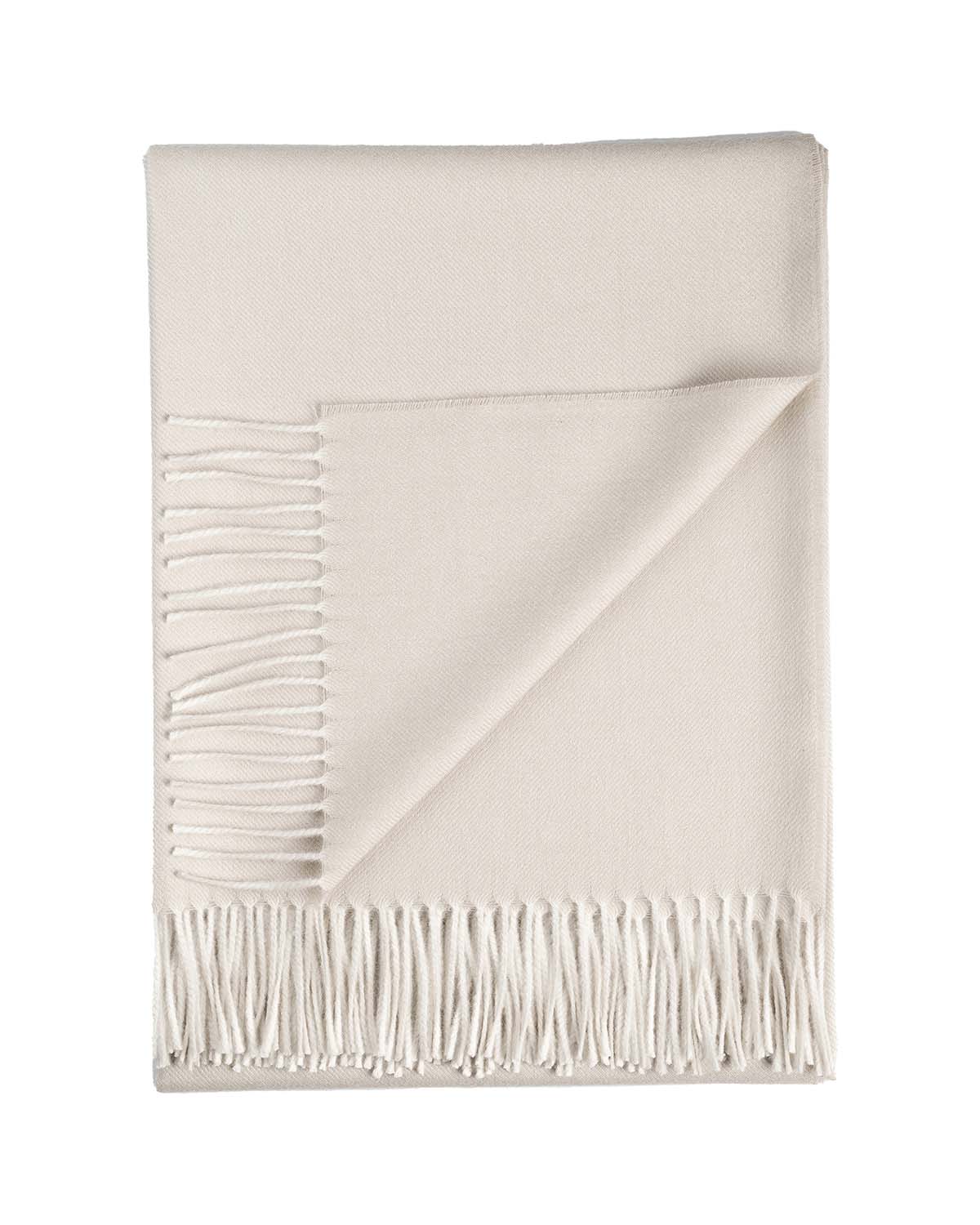 100% Baby Alpaca Throw - Porcelain