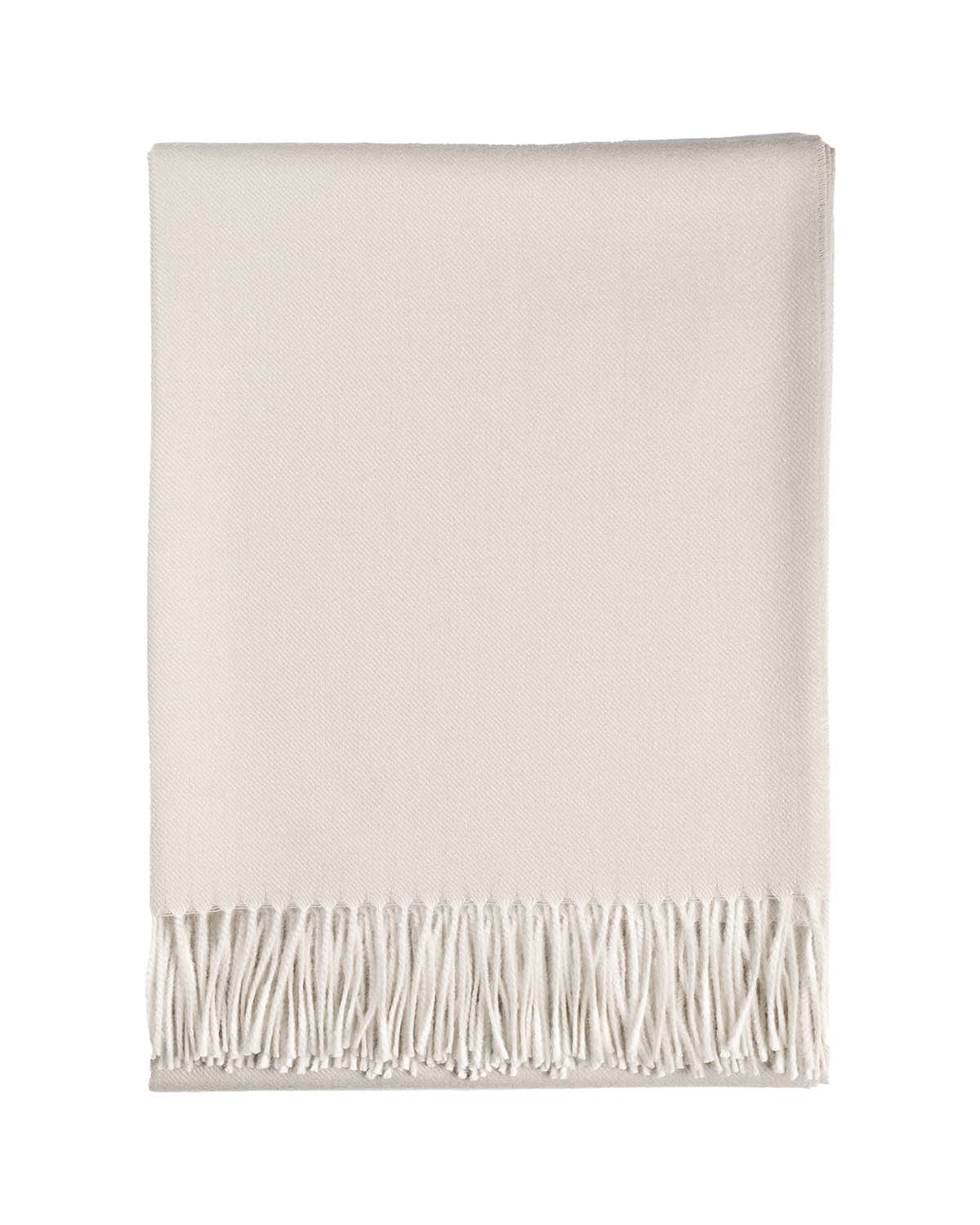 100% Baby Alpaca Throw - Porcelain