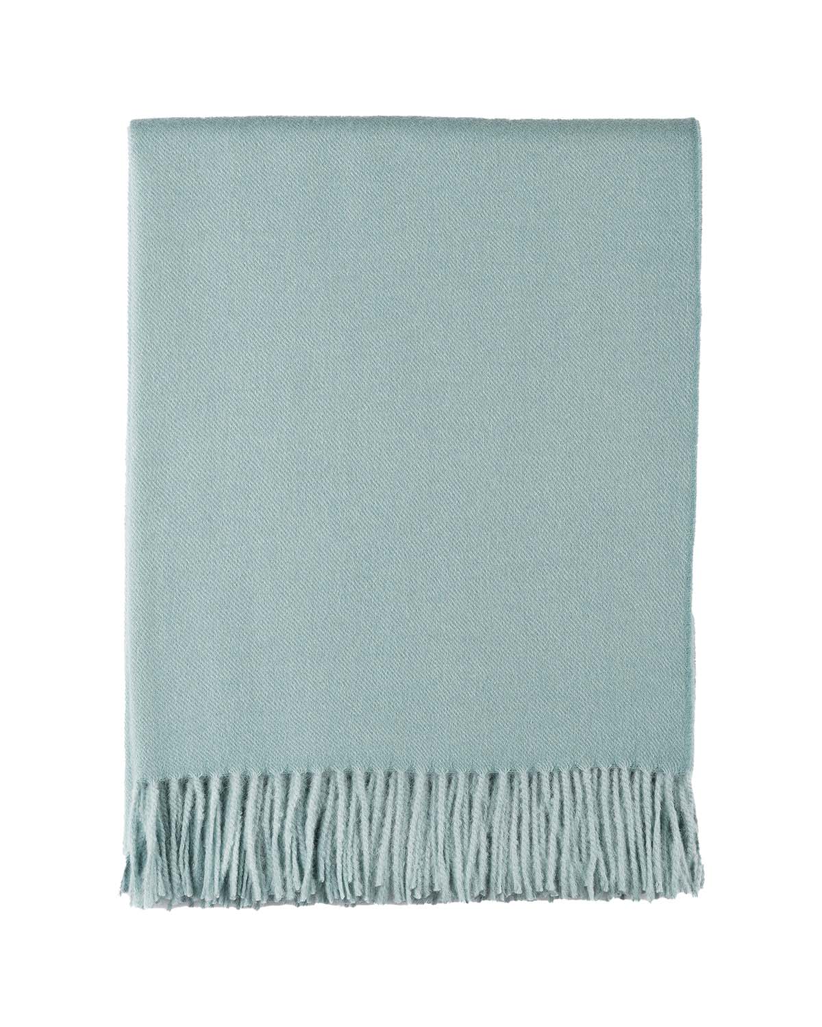 100% Baby Alpaca Throw - Sea Glass