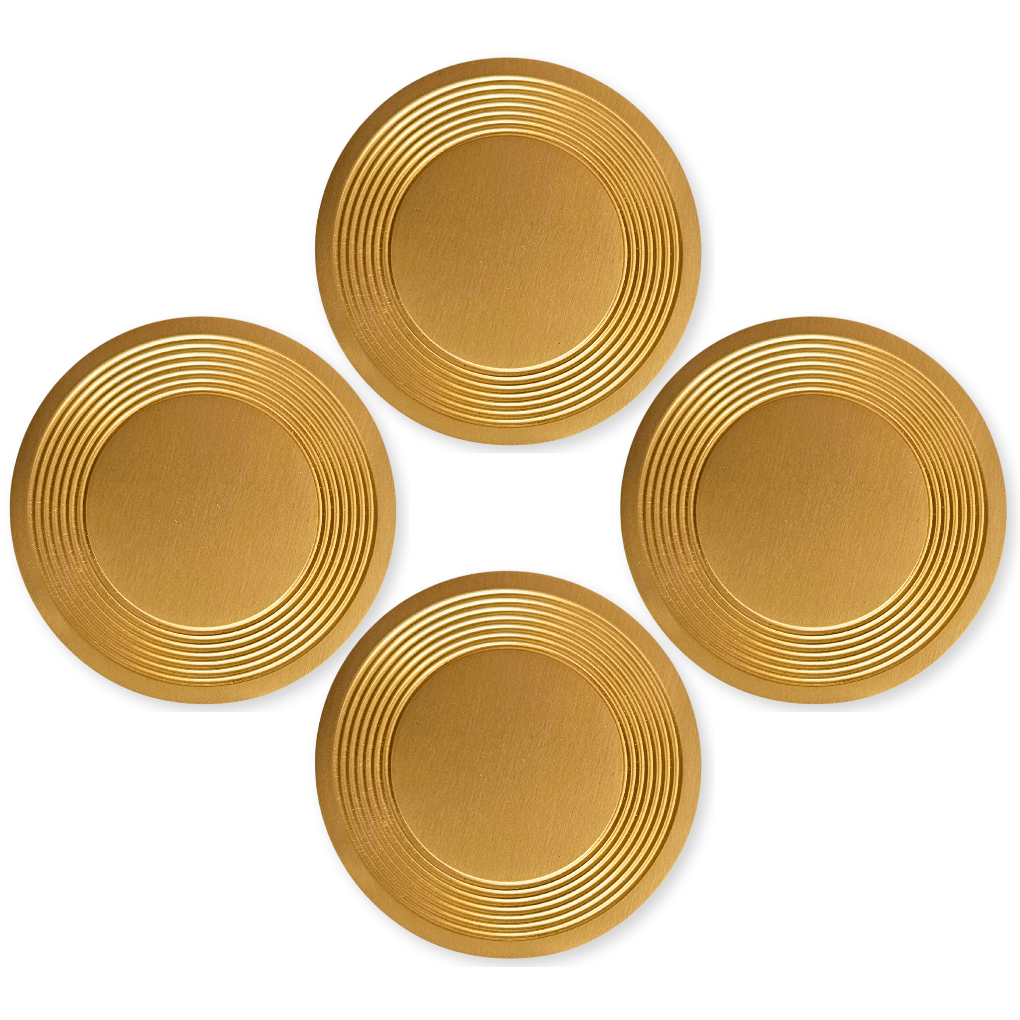 bullseye thick brass coasters