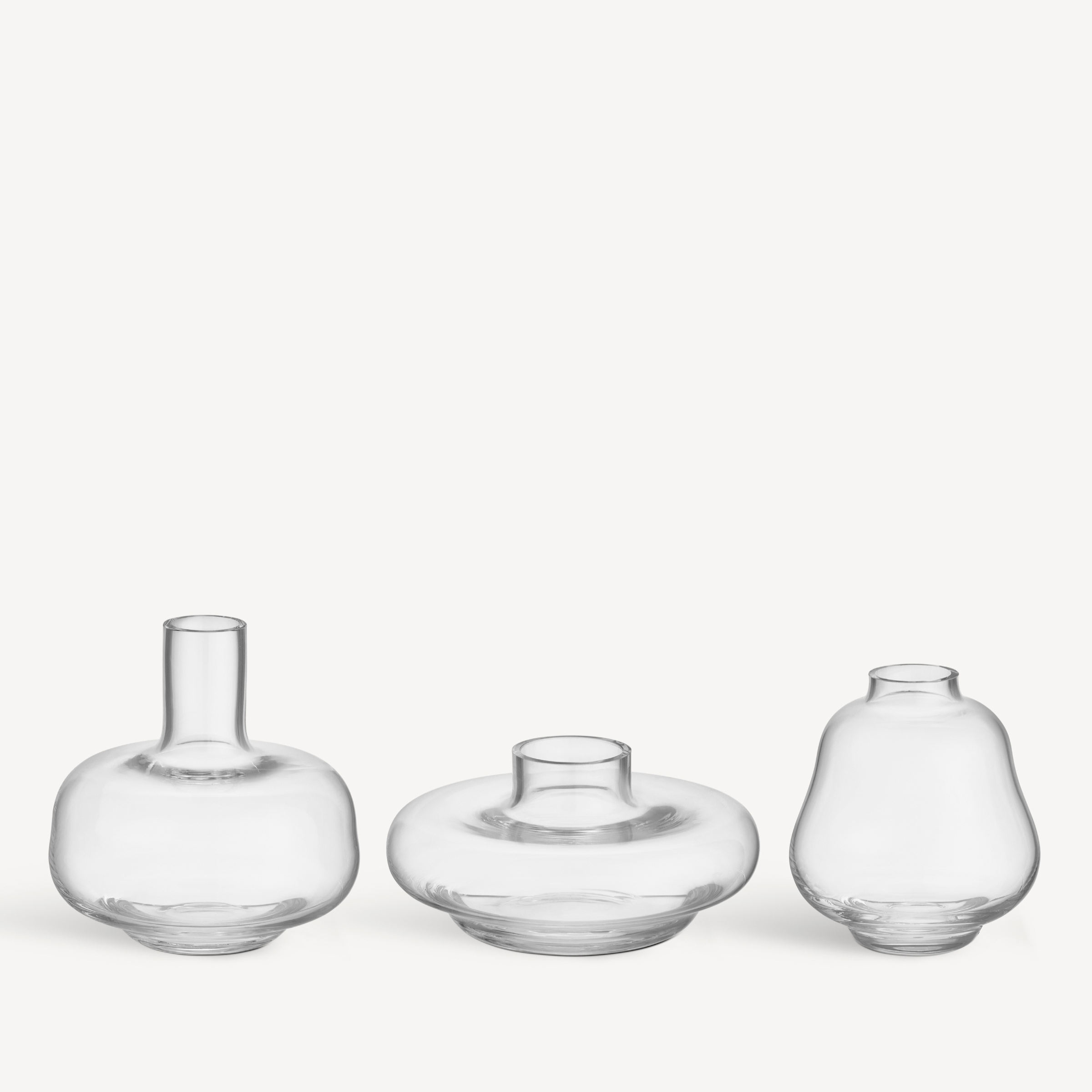 Kappa Vases Clear Mini - Set of 3