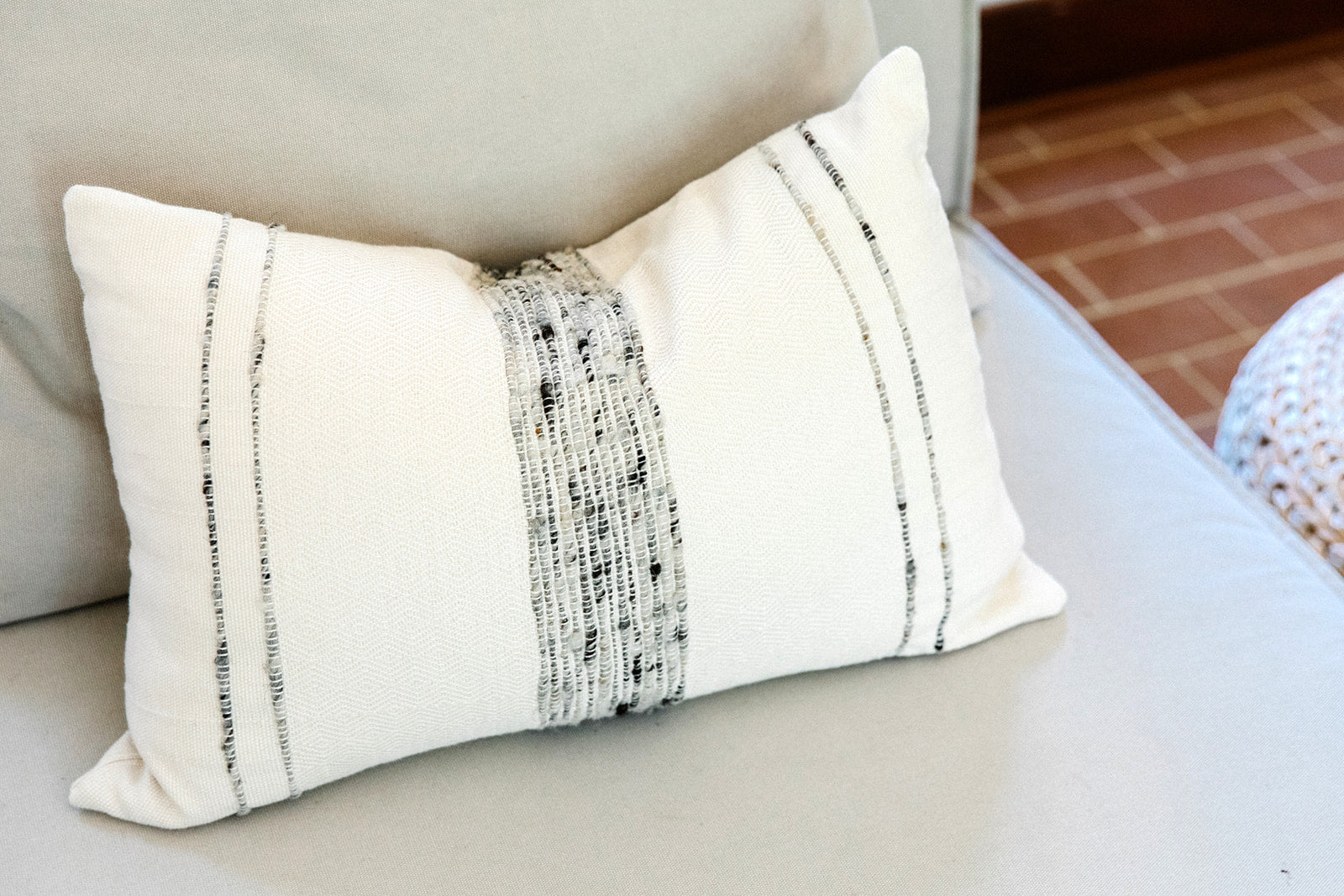 Bogota Lumbar Pillow - Grey