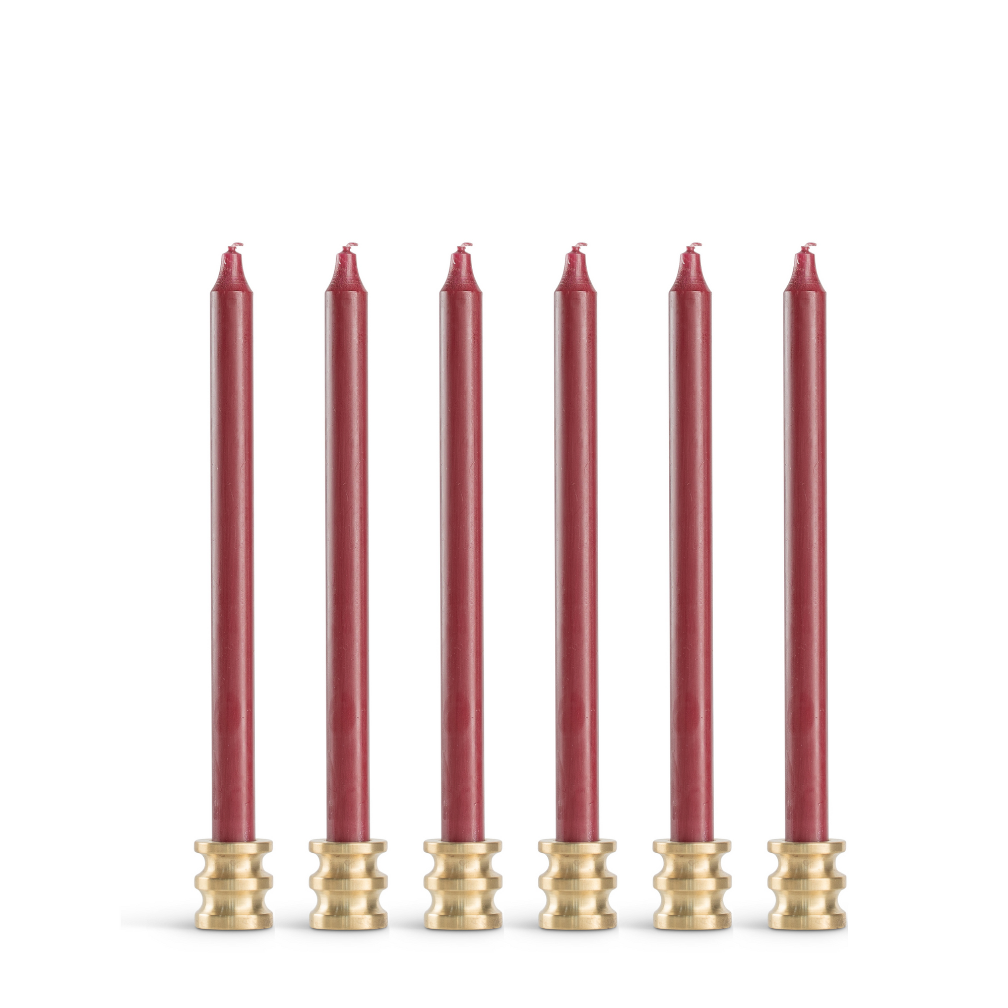 burgundy taper candles