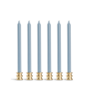chambray taper candles