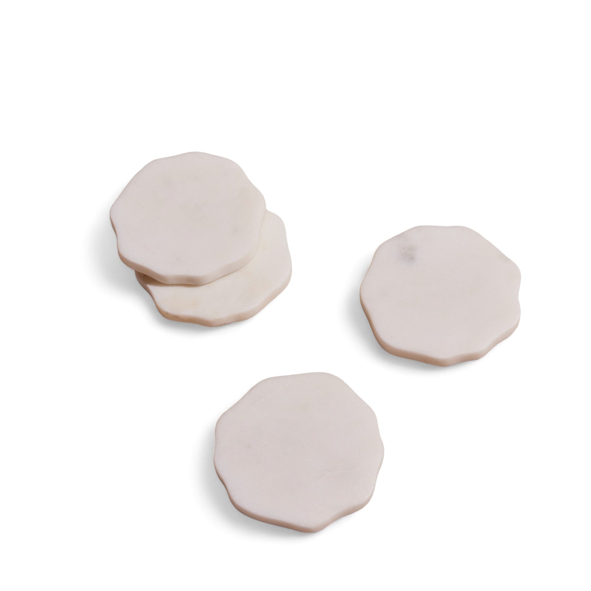 Flor Marble Coasters - set of 4