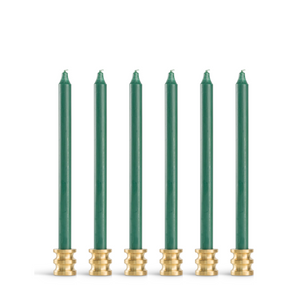 evergreen taper candles