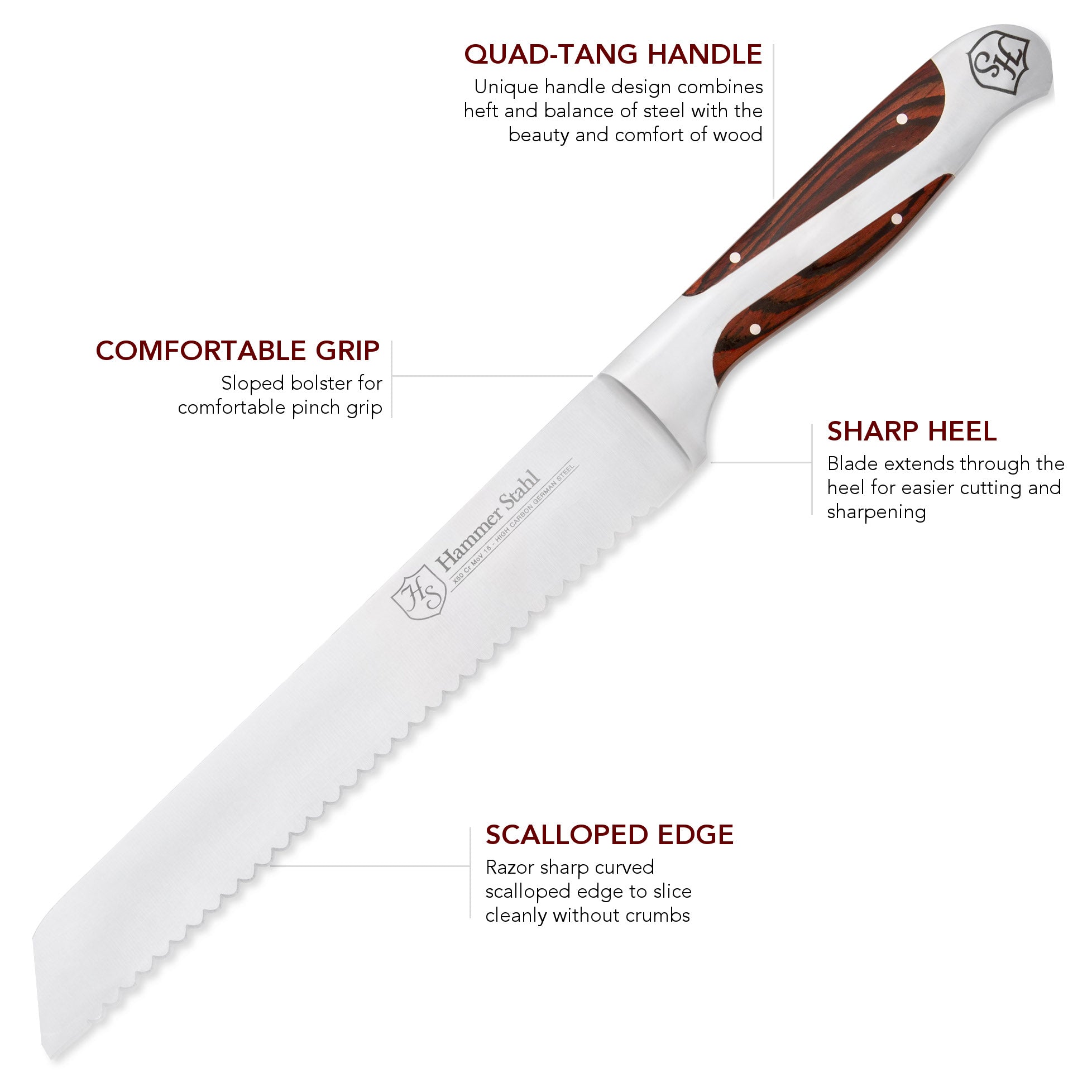 Hammer Stahl 8" Bread Knife