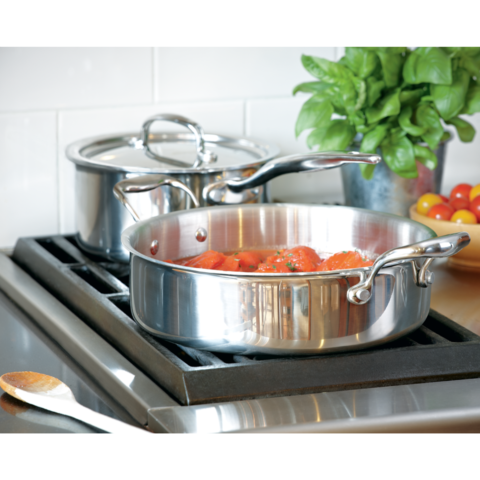 Titanium Series 4 Quart Sauteuse with Lid