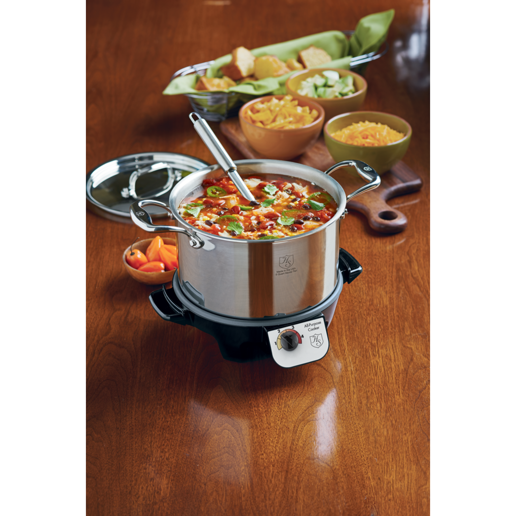 Titanium Series 5 Quart Sauce Pot with Lid