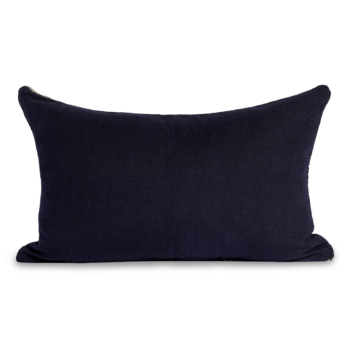 Black Chunky Wool Lumbar Pillow