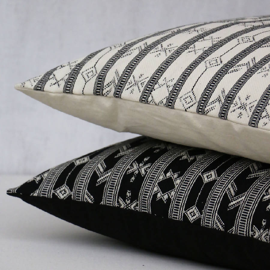 Black & White Aztec Print Pillow Cover