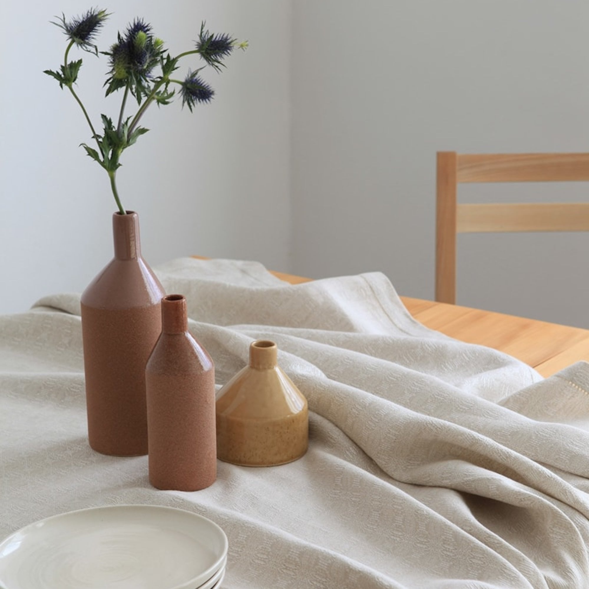 Linen Cloverleaf Tablecloth