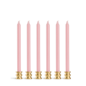 pink taper candles