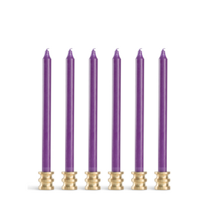 purple taper candles