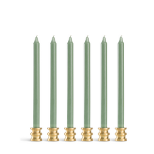 sage green taper candles