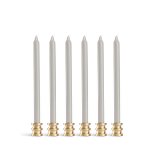 stone grey taper candles