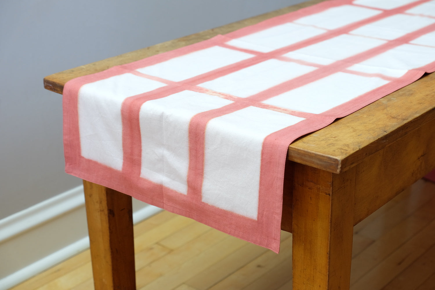 Rectangle Pattern Natural Dye Table Runner