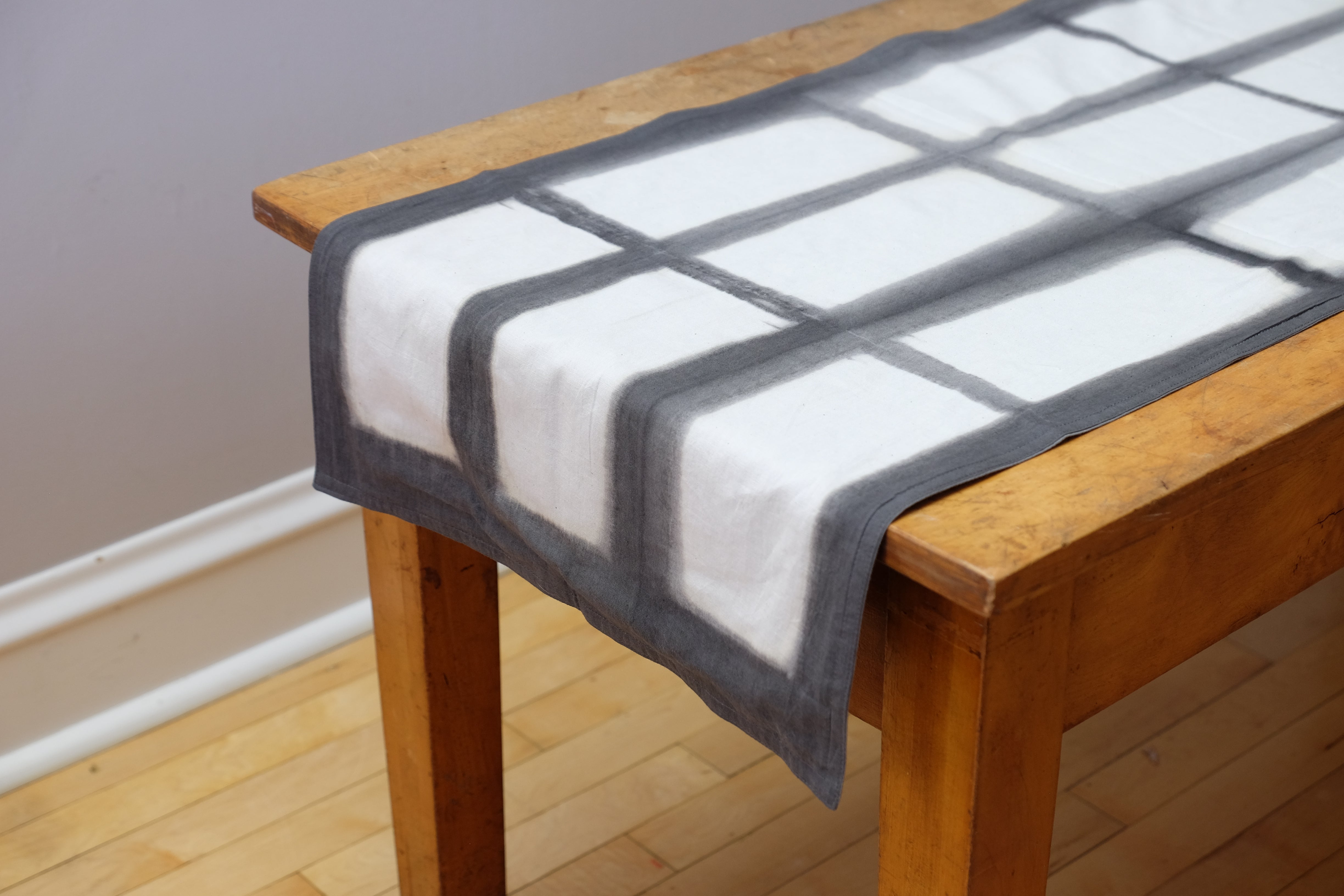 Rectangle Pattern Natural Dye Table Runner