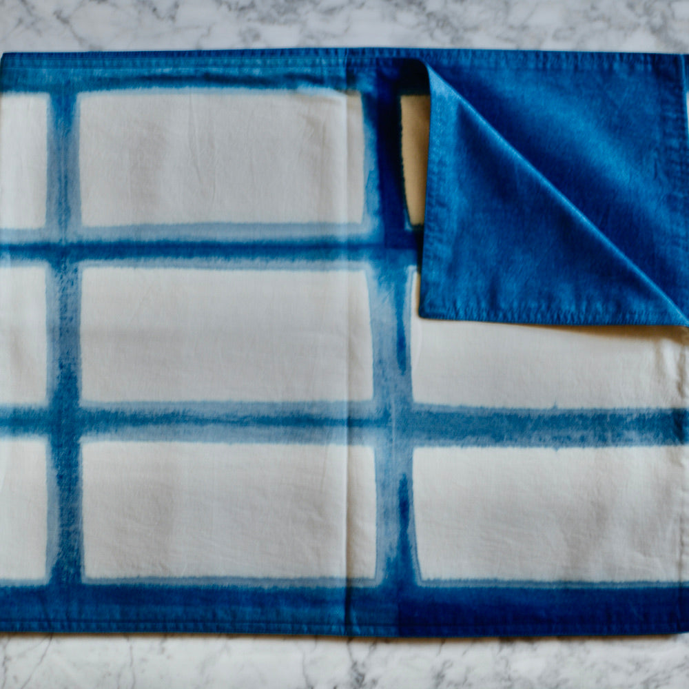 Rectangle Pattern Natural Dye Table Runner