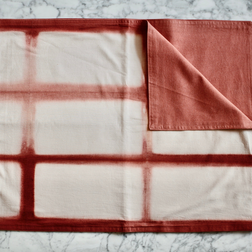 Rectangle Pattern Natural Dye Table Runner