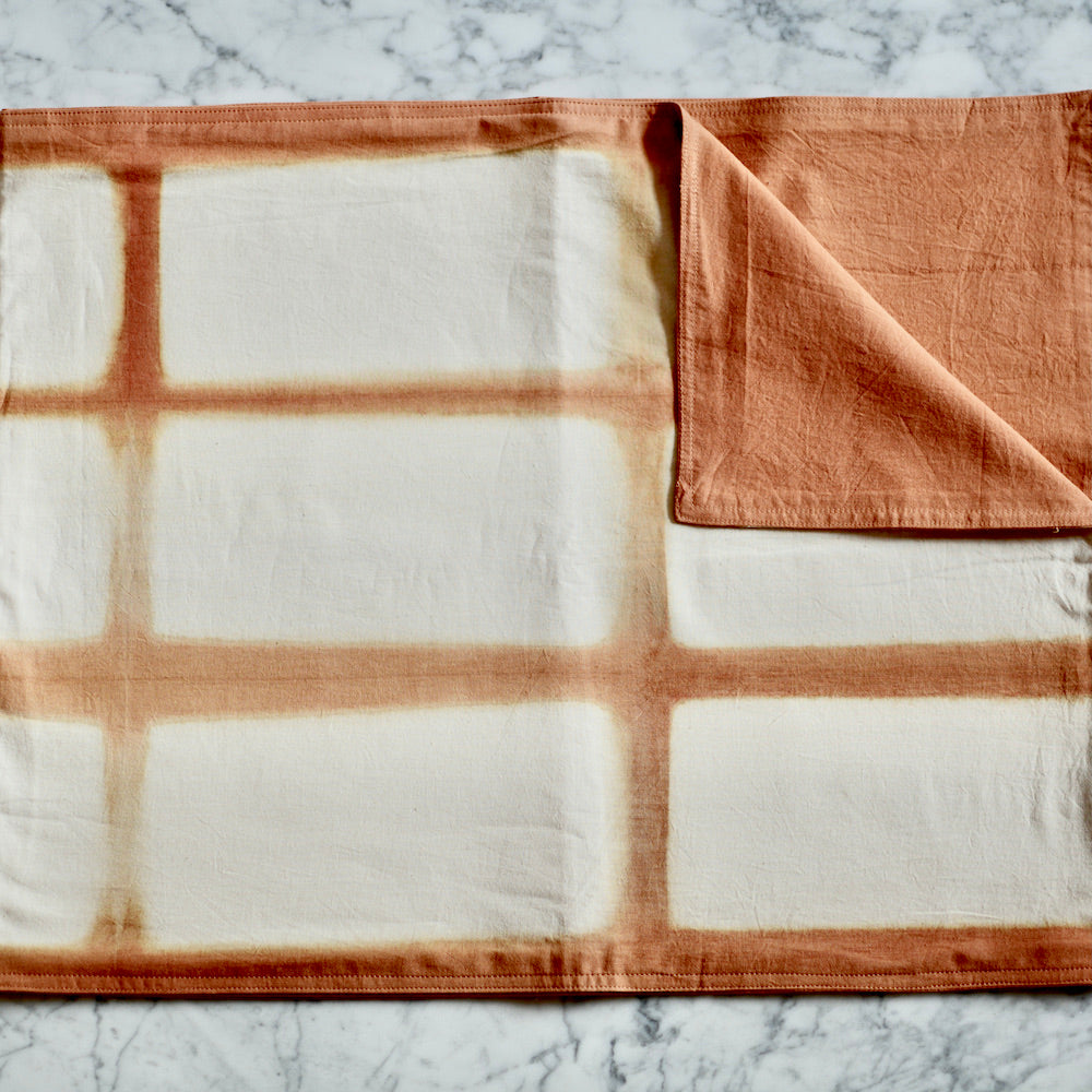 Rectangle Pattern Natural Dye Table Runner