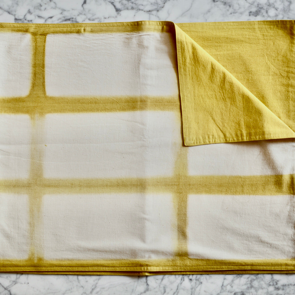 Rectangle Pattern Natural Dye Table Runner