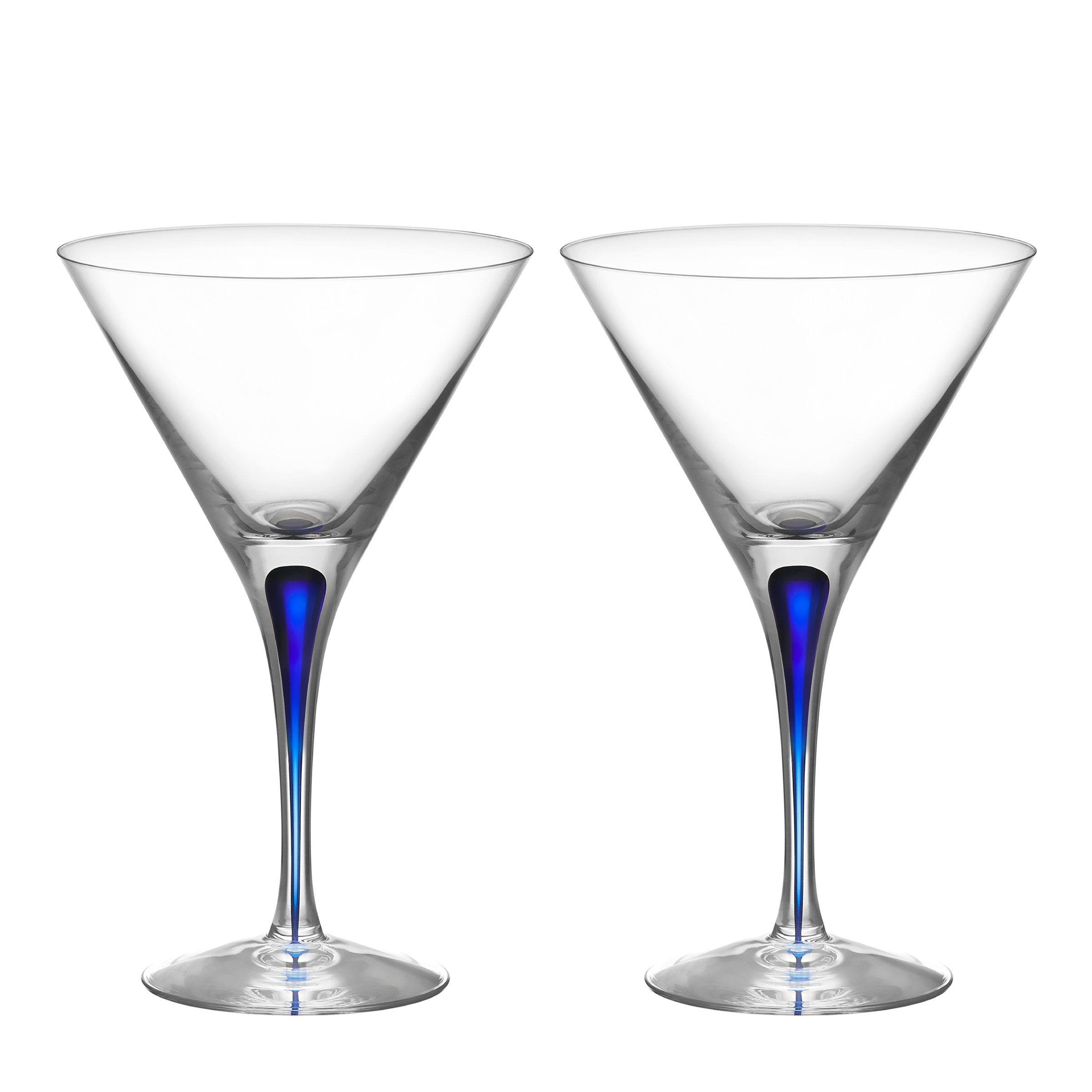 Intermezzo Blue Martini Glass - Set of 2