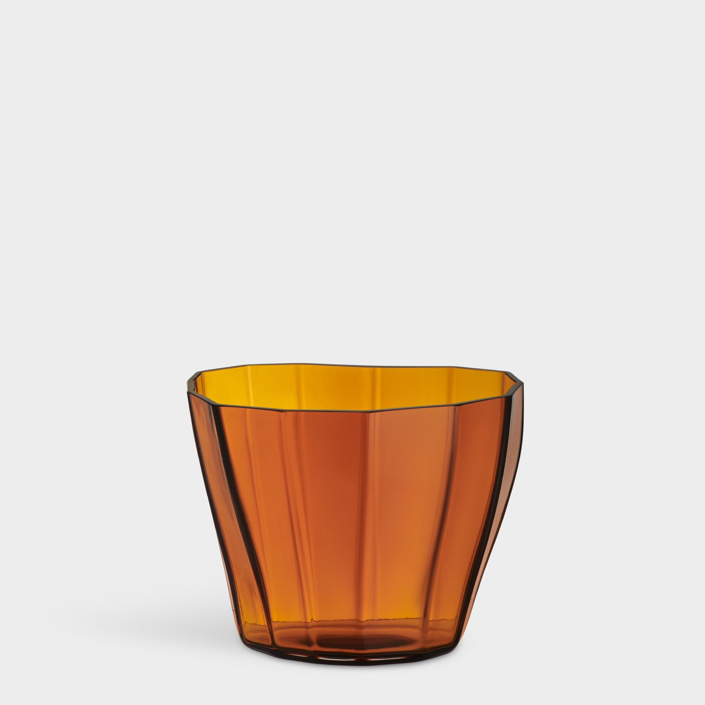 Reed Vase Amber - Low