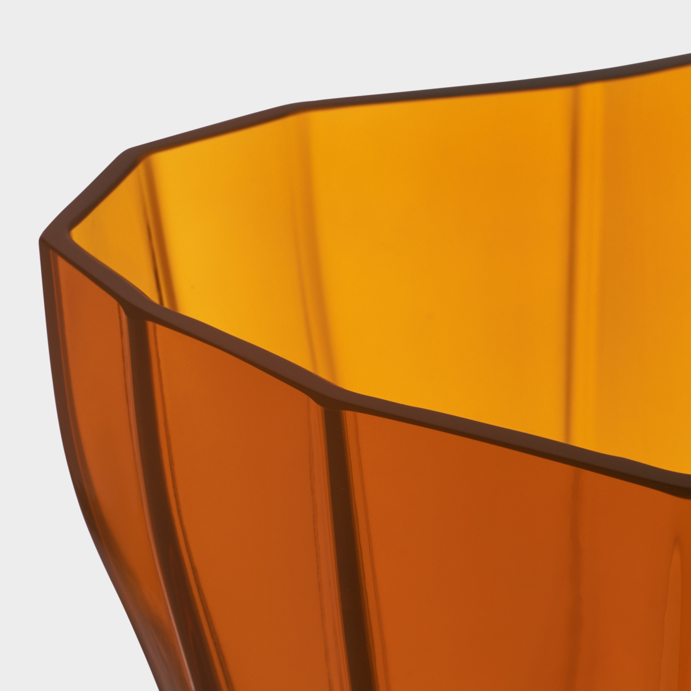 Reed Vase Amber - Low