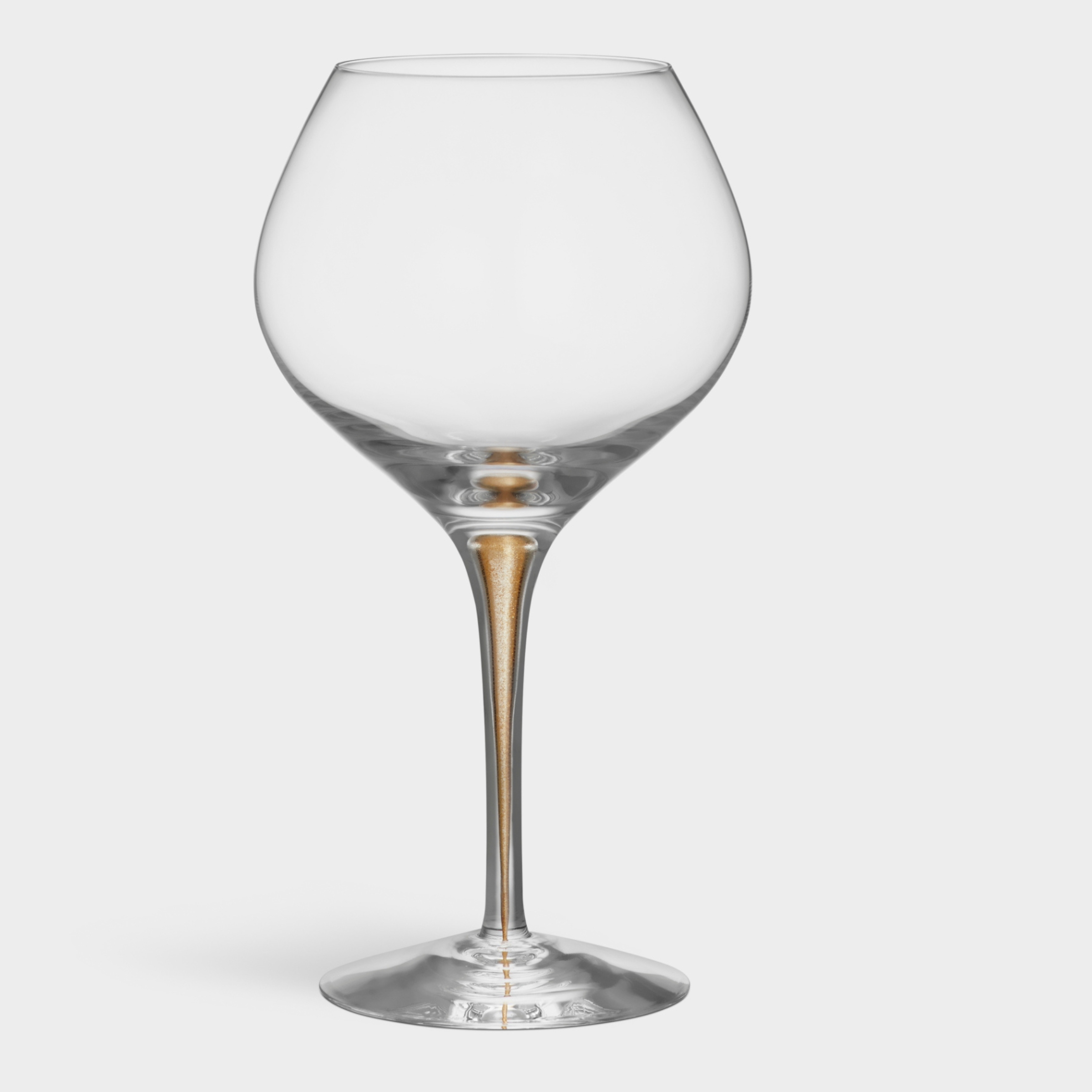 Intermezzo Gold Bouquet Wine Glass - Set of 2