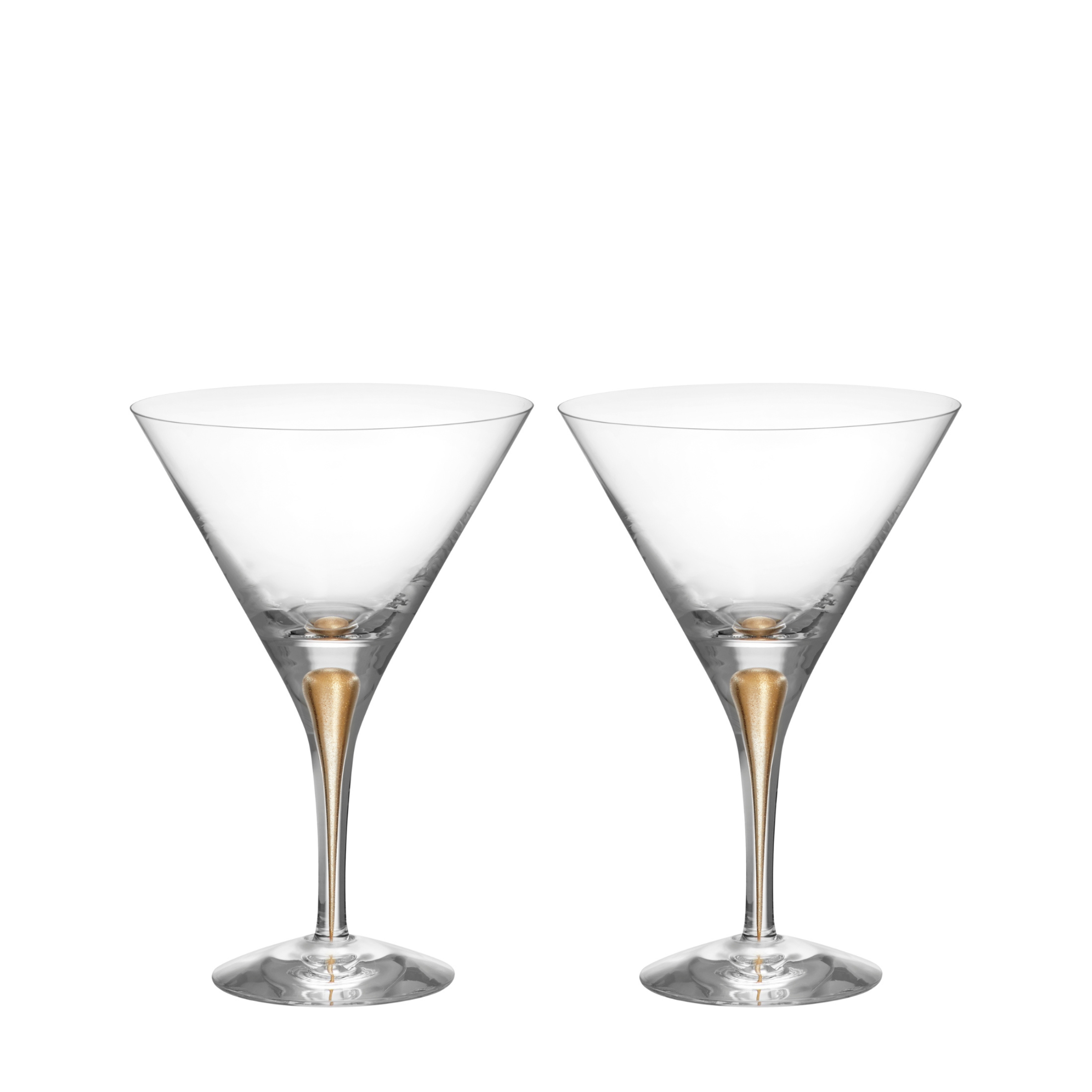 Intermezzo Gold Martini Glass - Set of 2