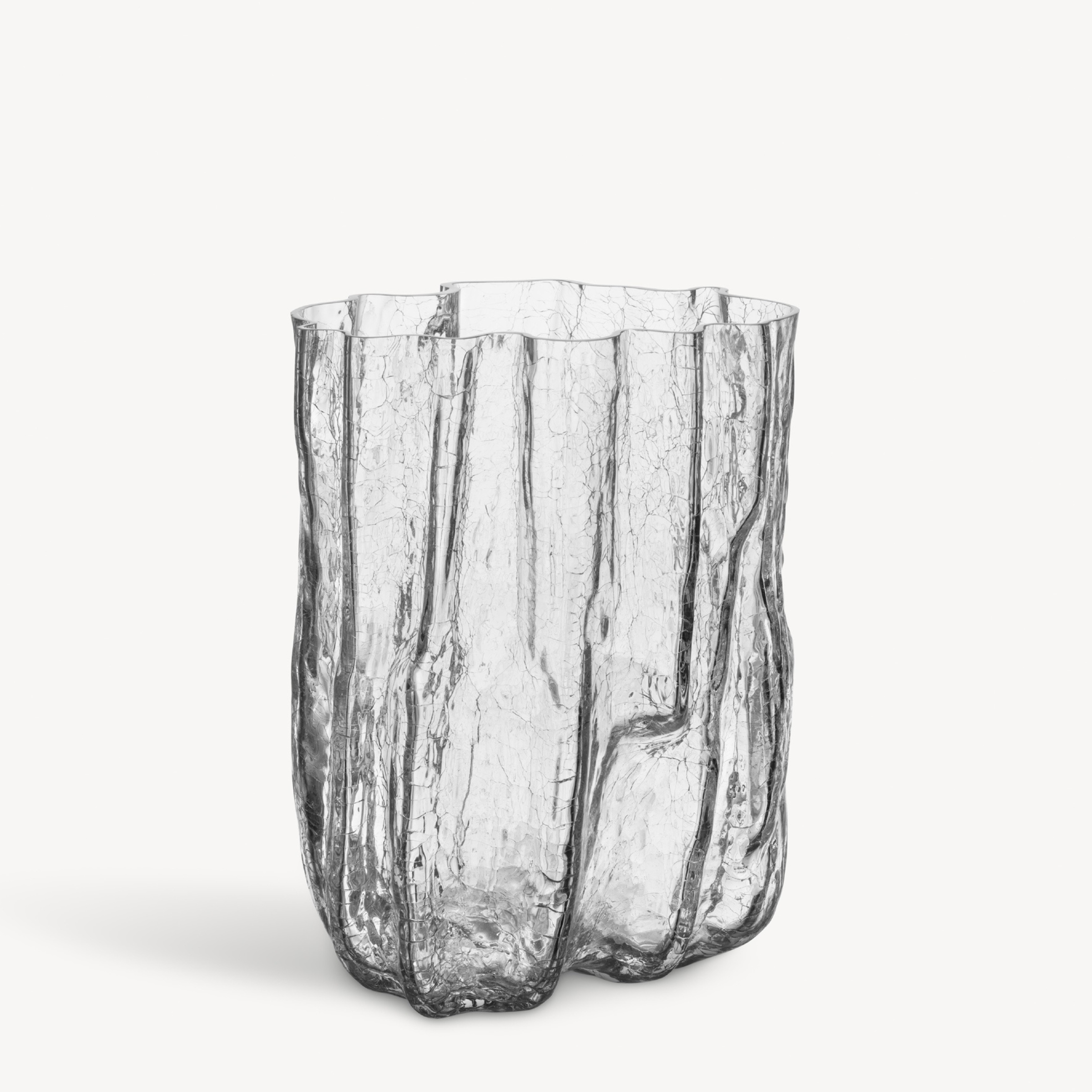 Crackle Vase Clear - Tall