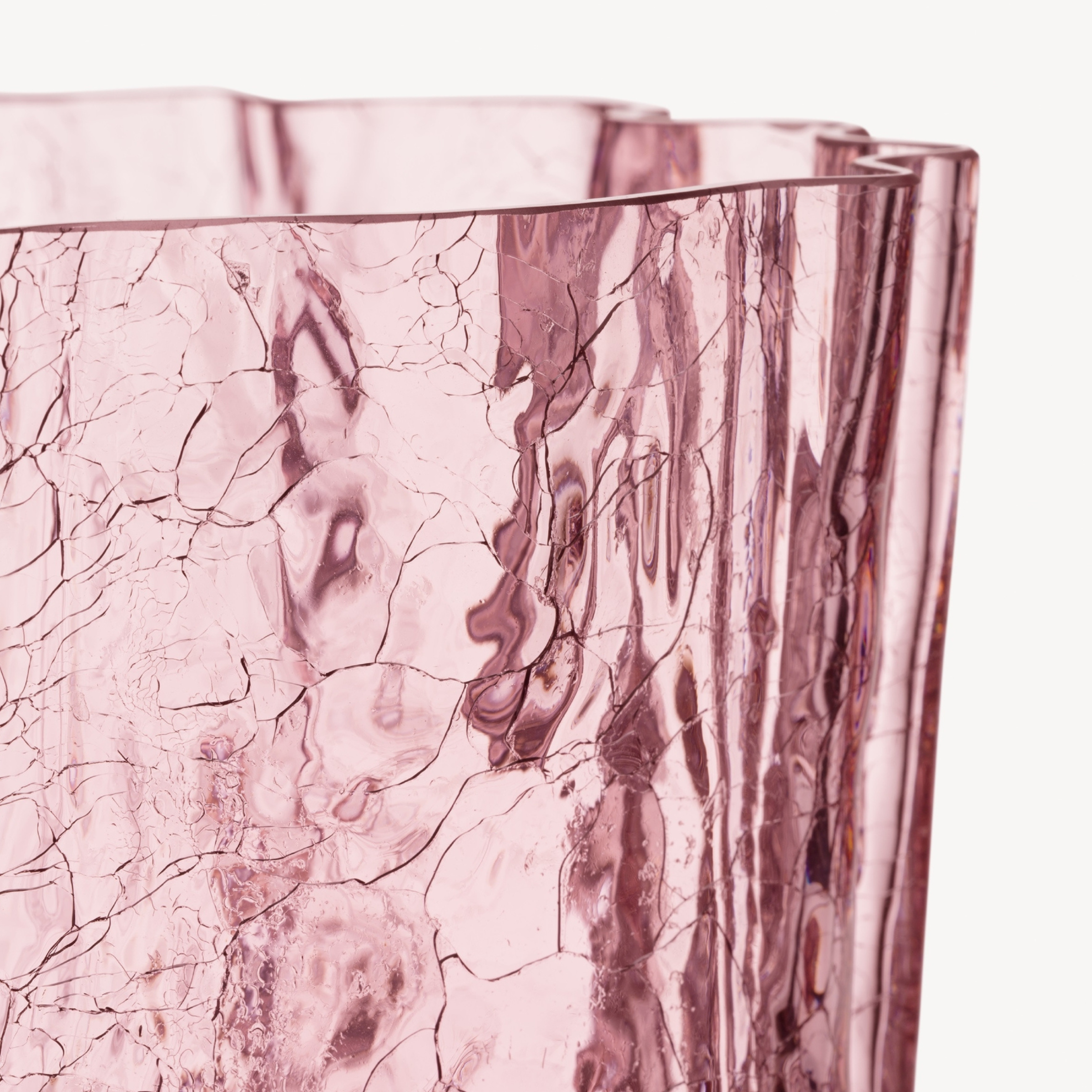 Crackle Vase Pink - Tall