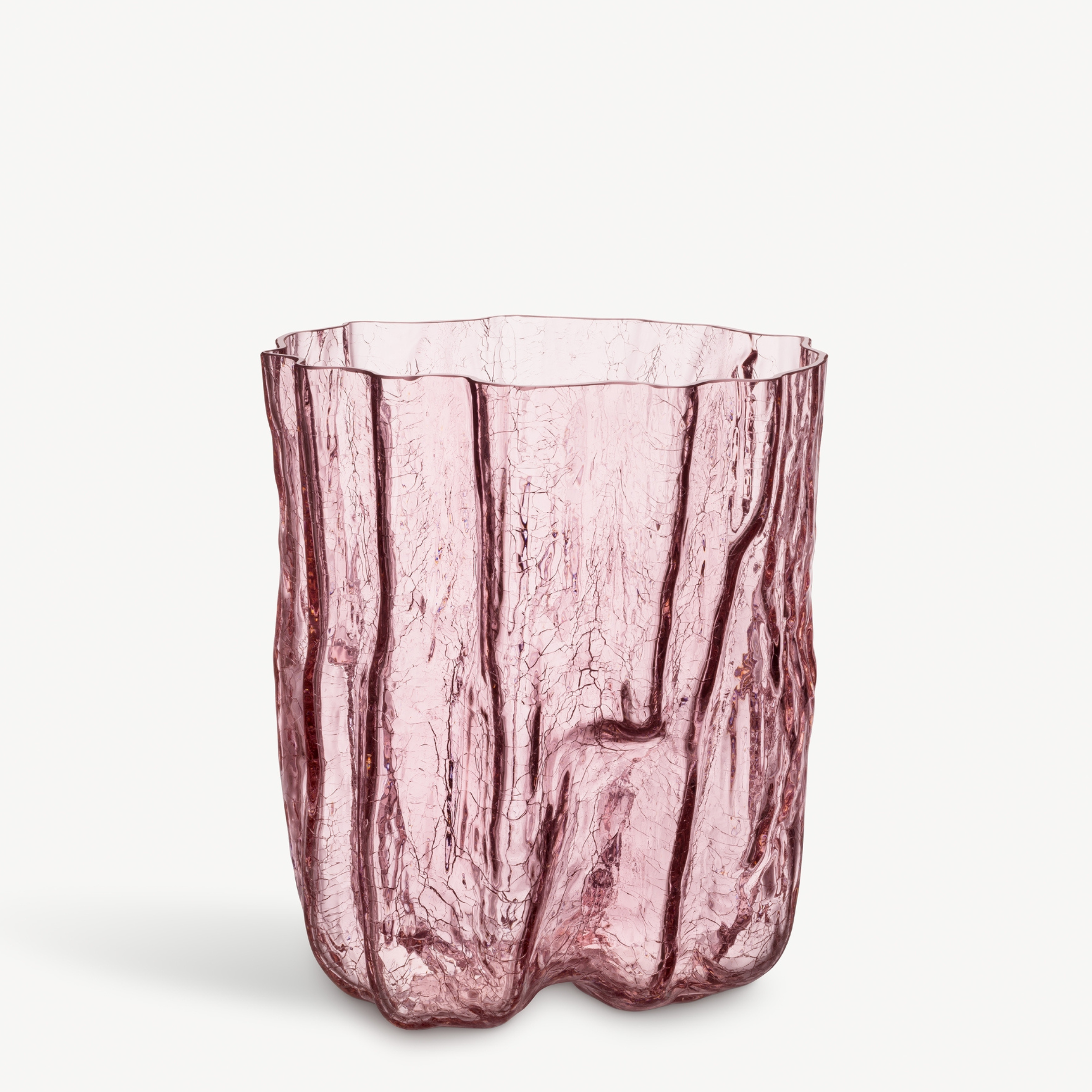 Crackle Vase Pink - Tall