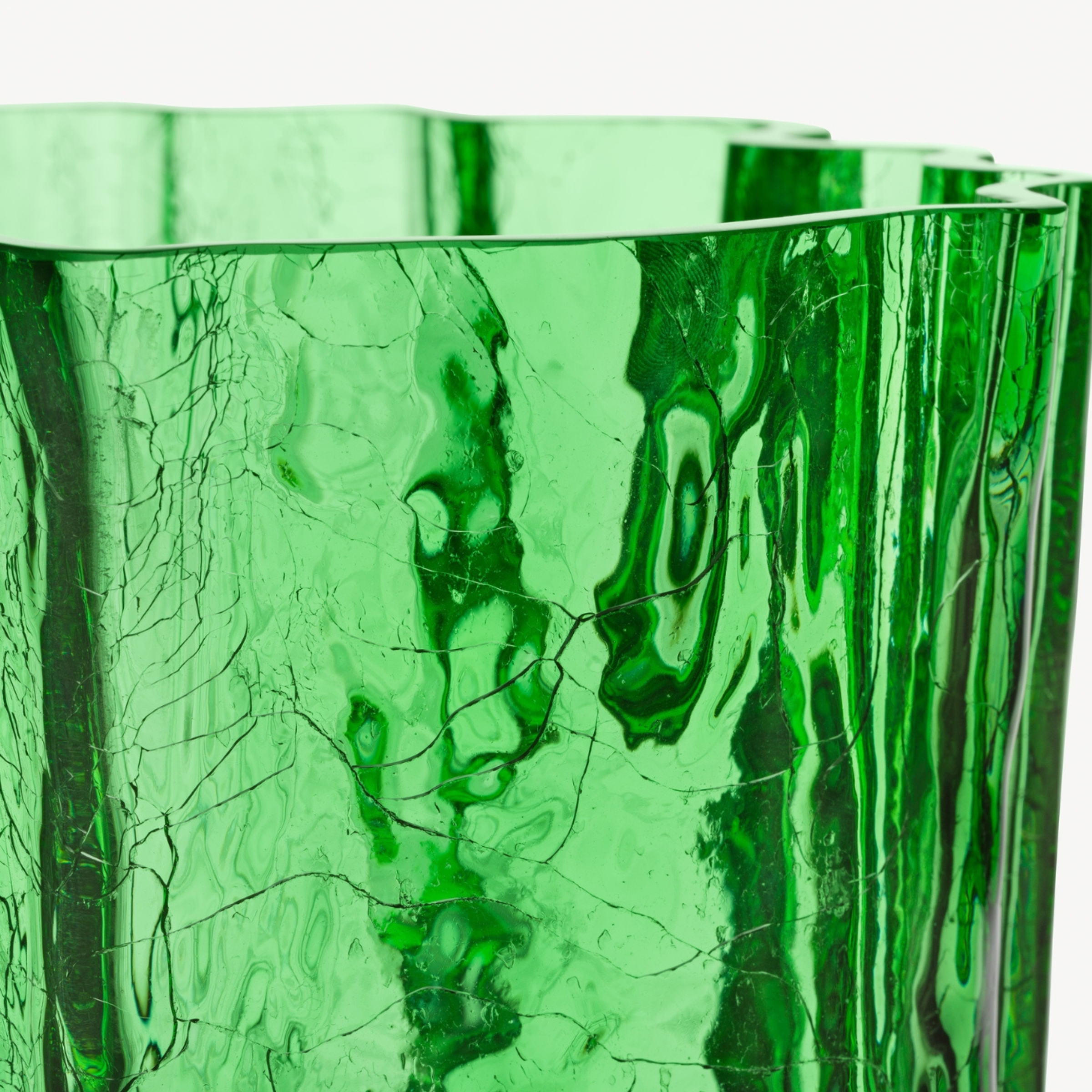 Crackle Vase Green - Tall