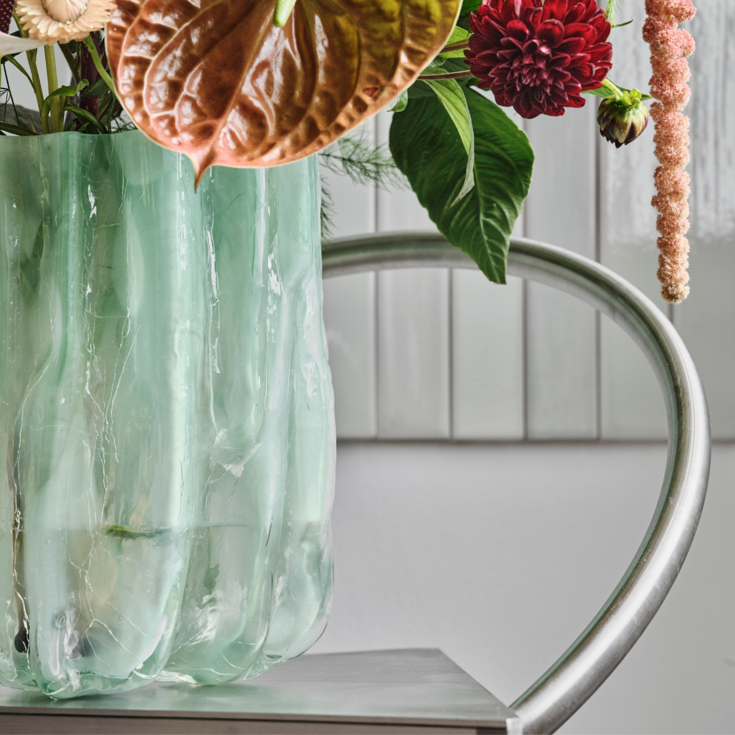 Crackle Vase Jade Green - Tall