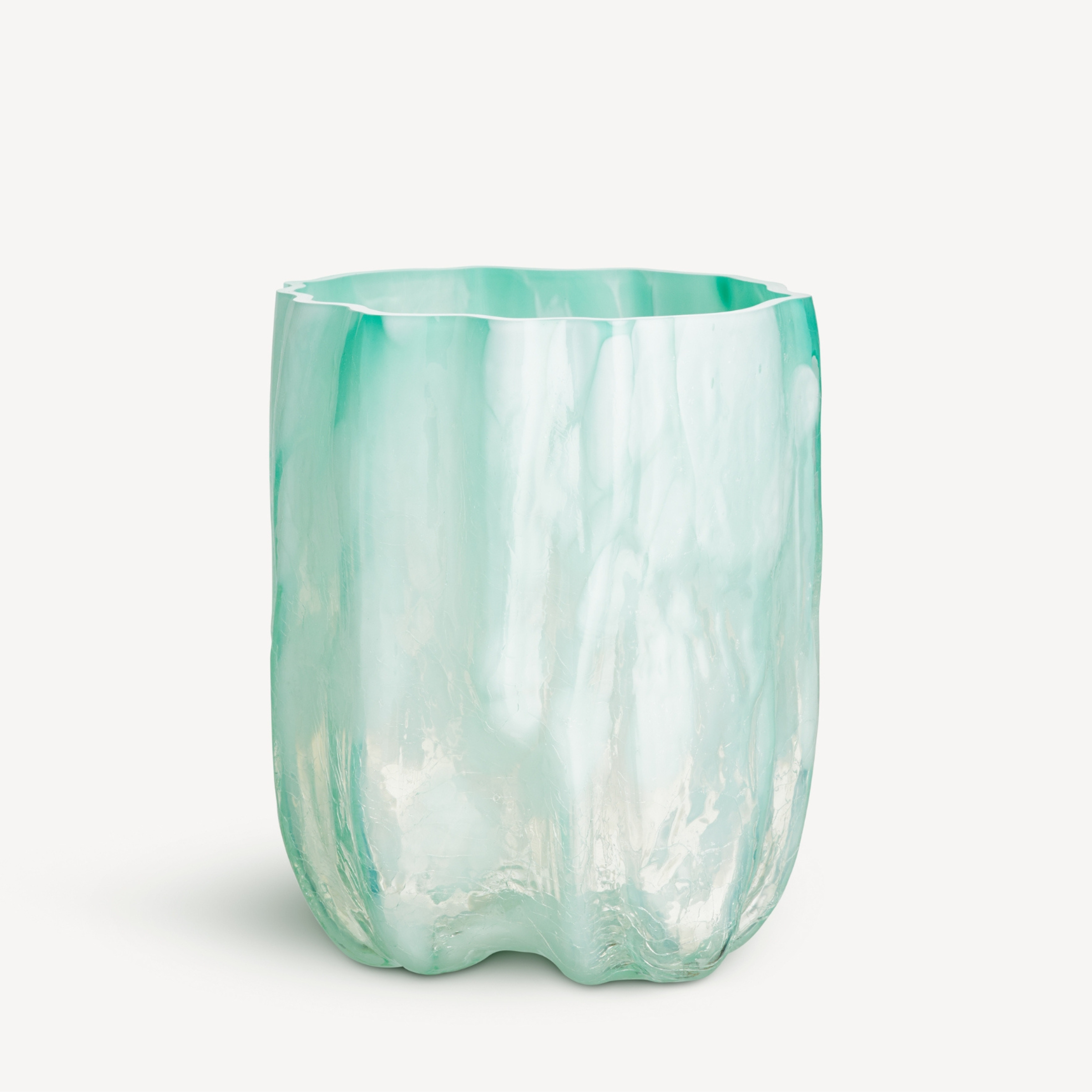 Crackle Vase Jade Green - Tall