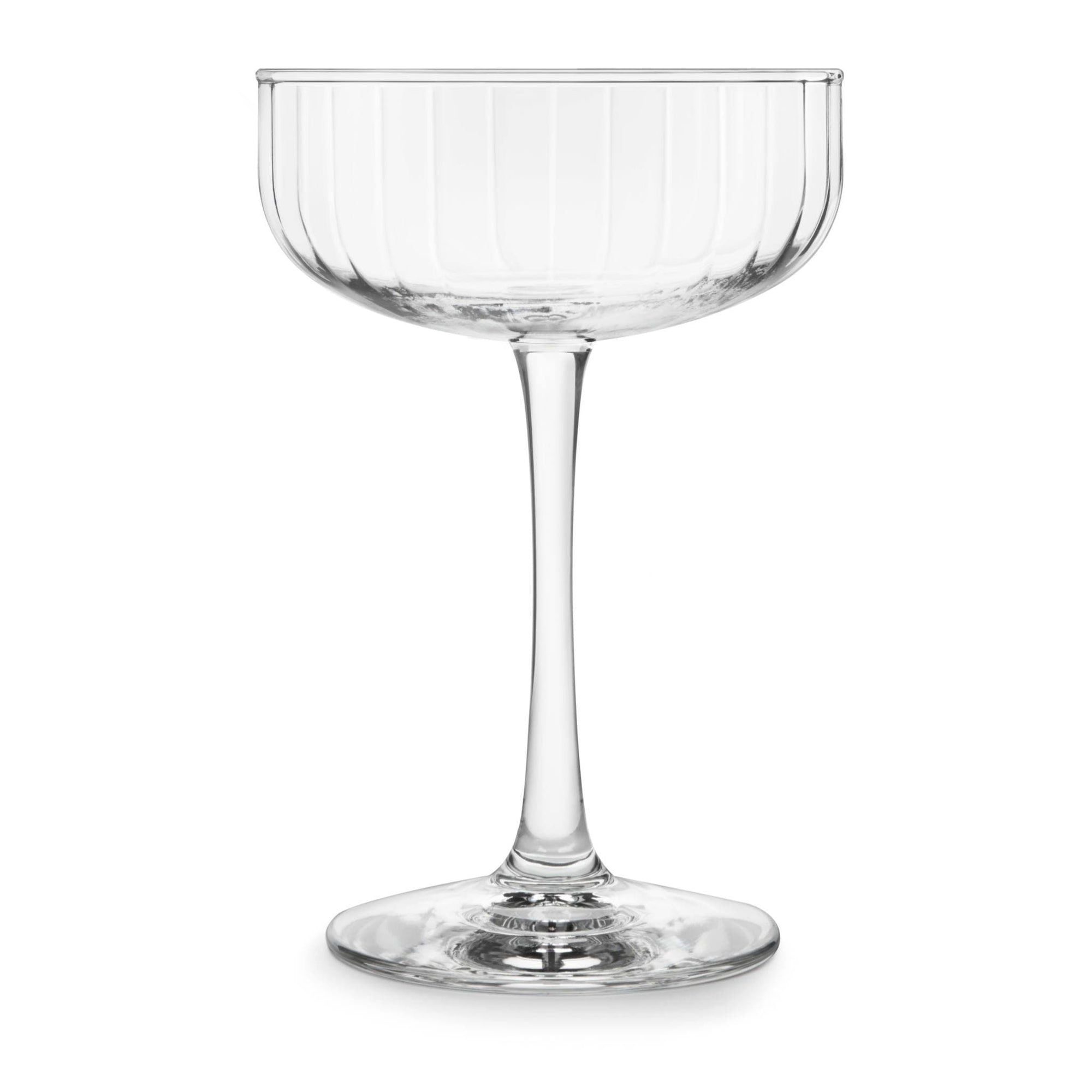 Paneled Coupe Cocktail Glasses, 8.5-ounce, Set of 4