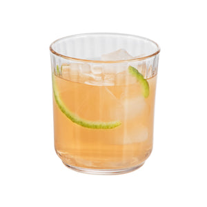 Paneled Double Old Fashioned Rocks Glasses, 11.2-ounce, Set of 6