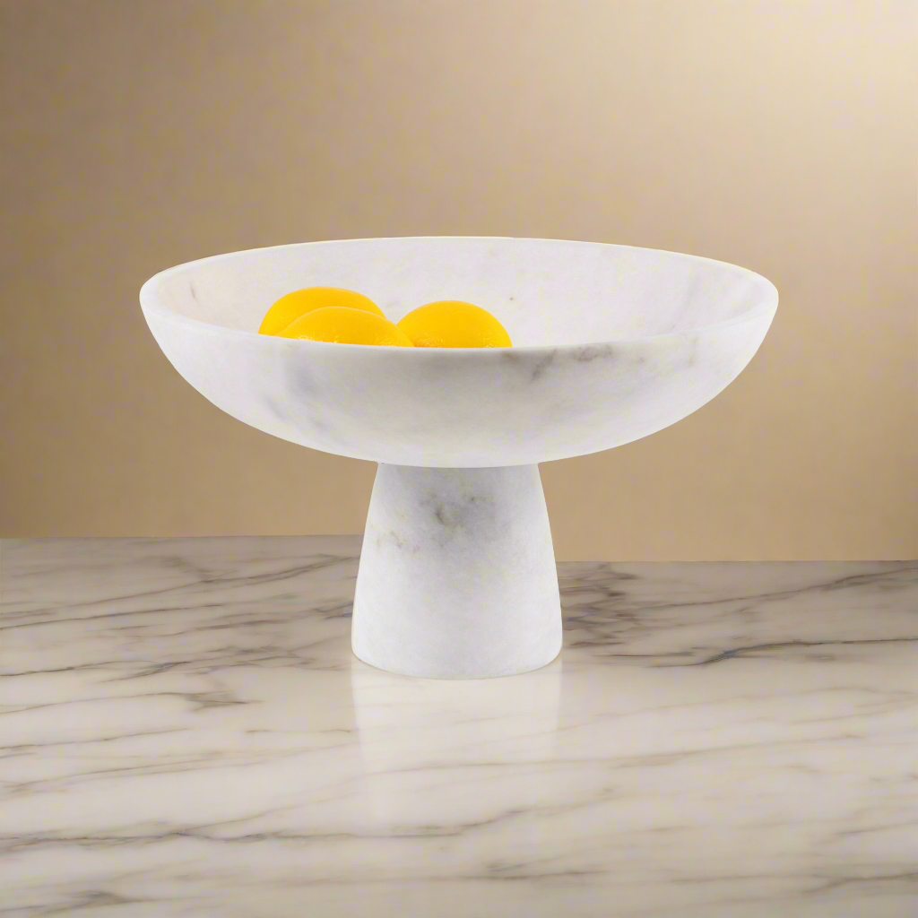 Modern Marble Footed Bowl